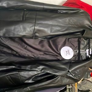 Princess Polly Black Leather Blazer